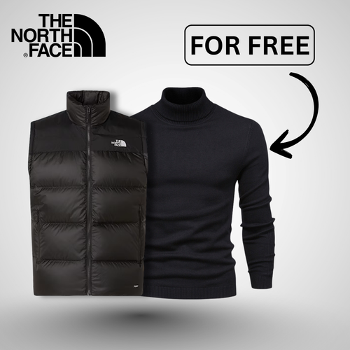 TNF Gilet Doudoune 700-Fill avec Col Roulé Offert